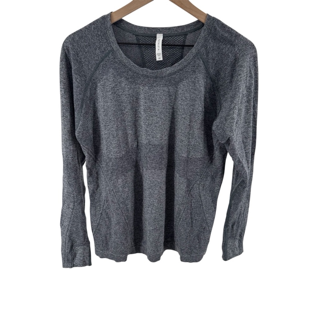 Fabletics‎ Gray Long Sleeve Women's Workout Compression Top 1X